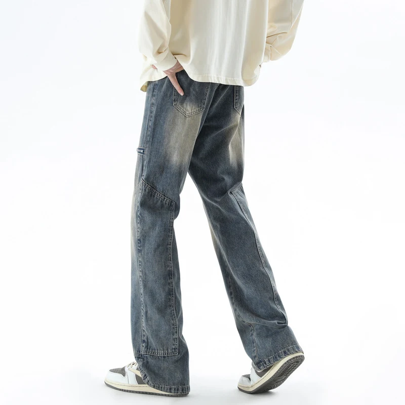 Men's American Retro Washed Logging Cargo Jeans – Durable, comfortable, and stylish. Perfect for work or casual wear. Cl — photo 5
