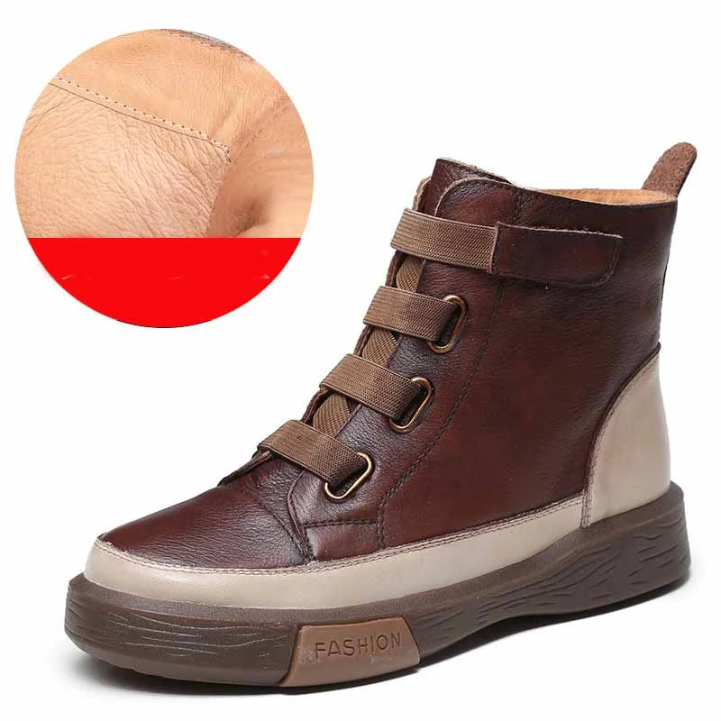 Title 6, Colorblock High-Top Leather Boots with Soft Sol...