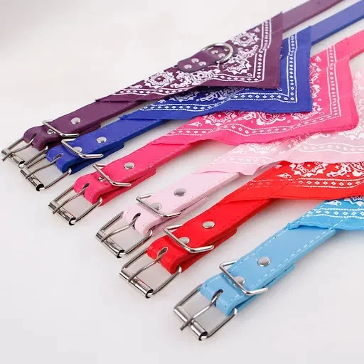 Dog Bandanas Large Pet Scarf Pet Cotton Plaid WashableBow ties Collar Cat Dog Scarf Large Dog Accessories Kerchief — photo 1