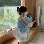 Blusa feminina folgada com bordado pesado, macia e encerada. Perfeita para um visual descontraído e confortável, ideal para o dia a dia. — foto 1