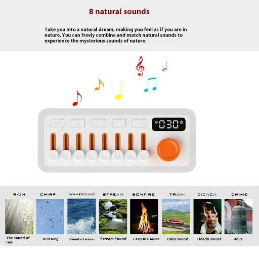 Title 6, DIY White Noise Bluetooth Stereo Light RGB Seve...