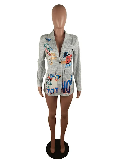 Title 7, Traje de impresión digital para mujer europeo y...