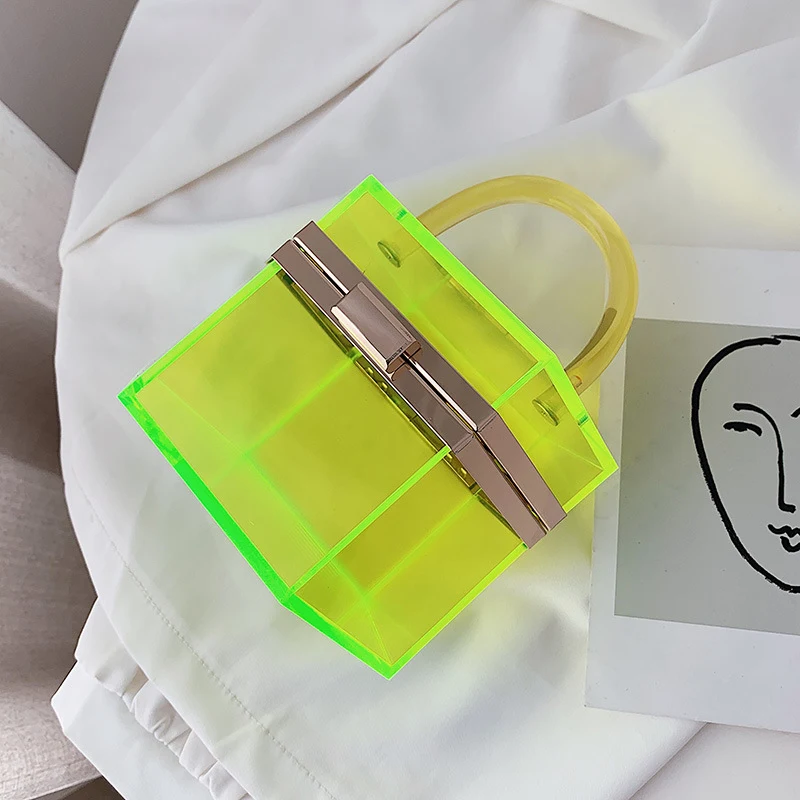 Bolsa Jelly Transparente de Acrílico para Mulheres Leve e Charmosa Ideal para Levar Seus Pertences com Elegância e Sofisticação — foto 3