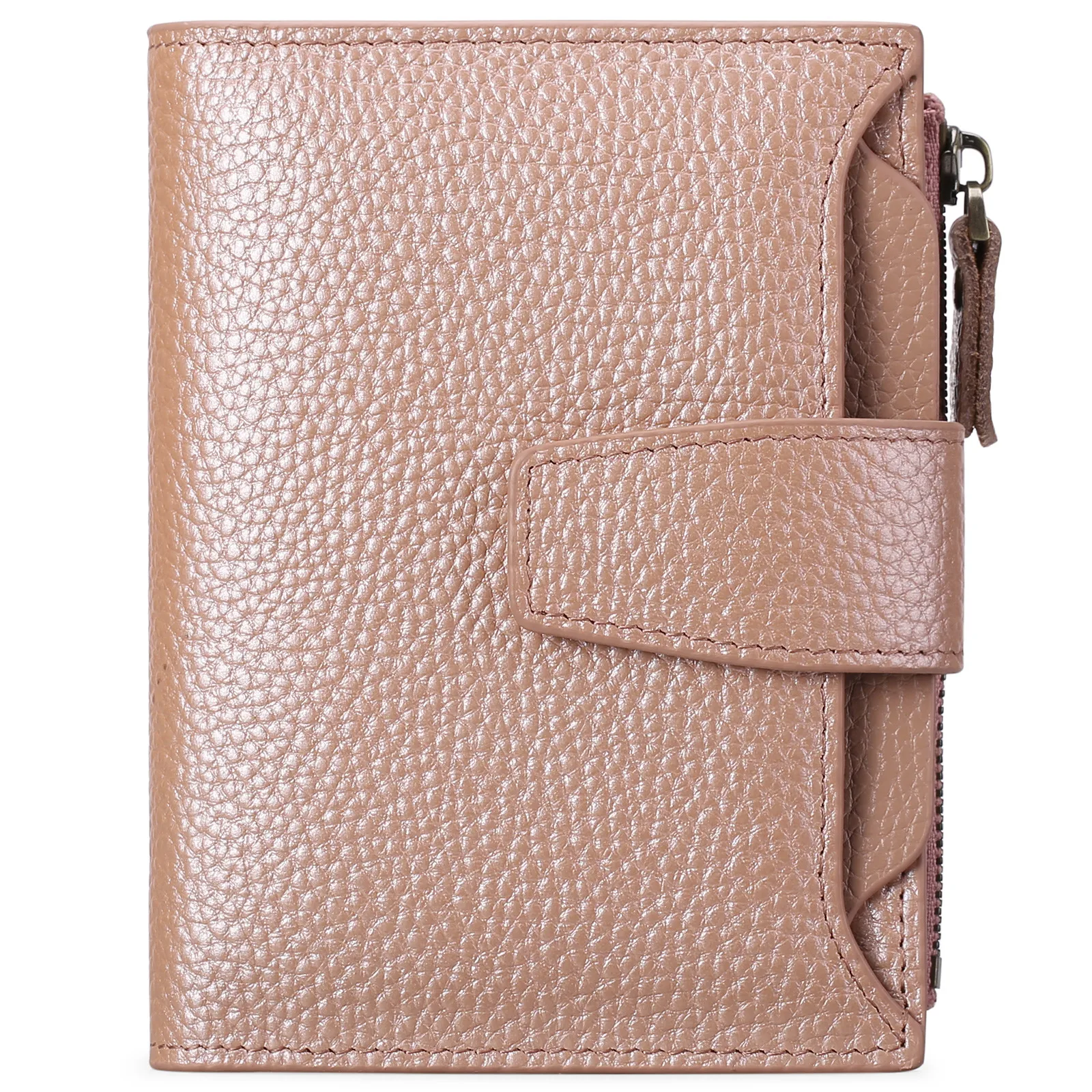Women's Leather Short Wallet, European and American Style, Milled First Layer Cowhide, Compact and Stylish Women's Walle — photo 10