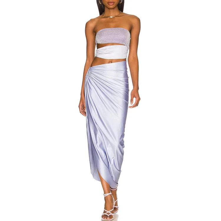 Traje de baño y falda envolvente de alta calidad para vacaciones en la playa, hueco, ideal para un look veraniego elegante y cómodo — foto 9