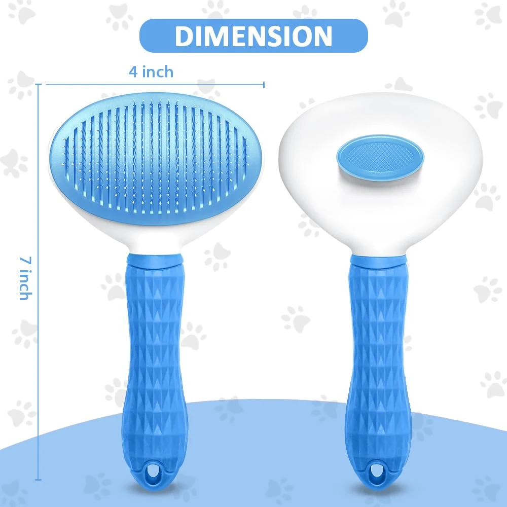 Cat Brush With Release Button. Say Goodbye to Loose Fur and Tangles. Pet Hair Removal Tool, perfect for indoor cats. Sui — photo 1