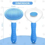 Cat Brush With Release Button. Say Goodbye to Loose Fur and Tangles. Pet Hair Removal Tool, perfect for indoor cats. Sui — photo 1