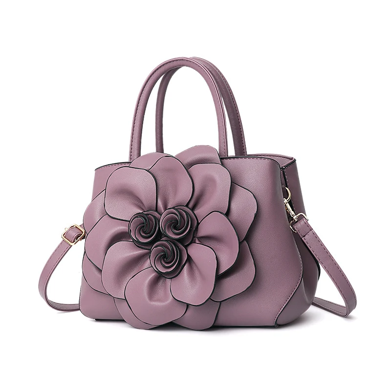Borsa a tracolla portatile con fiori in pelle PU, per donna, leggera ed elegante. Perfetta per portare con te l'essenziale quotidiano con stile. — foto 1