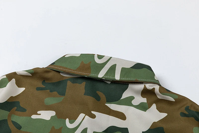 Title 10, Camisa masculina com estampa de gato camuflado,...