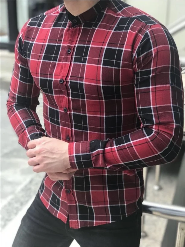 Winter Hot Sale Plaid Cardigan Men's Shirt Stay warm and stylish this winter with this comfortable and fashionable men's — photo 3