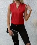 Camicia sexy da donna con scollo a V, tinta unita, alla moda e versatile, perfetta per creare outfit casual o più eleganti, adatta a ogni occasione. — foto 13
