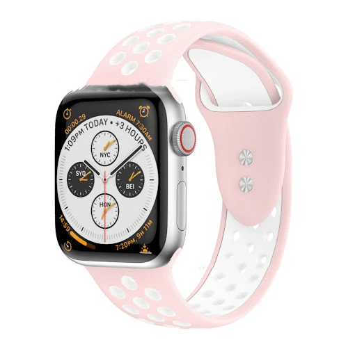 Title 1, Two-tone double nail round hole silicone strap,...