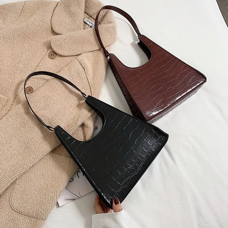 Bolsa de mão com padrão de pedra para lazer Estilo ocidental de um ombro Design elegante e moderno Perfeita para uso diário e ocasiões especiais — foto 4