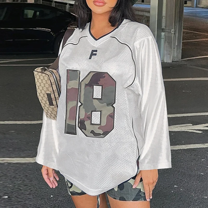 Personalized American Street Camouflage Digital Printed Loose T-shirt. Experience ultimate comfort and a unique streetwe — photo 5