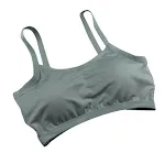 Women's new no steel ring gathered sports bra, shockproof for running, yoga and fitness. Small vest strap and hollow bea — photo 1