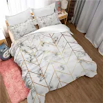 Cama Comércio Exterior Impressão Digital 3D. Transforme seu quarto com estampas vibrantes e personalizadas, desfrutando de conforto excepcional. — foto 2