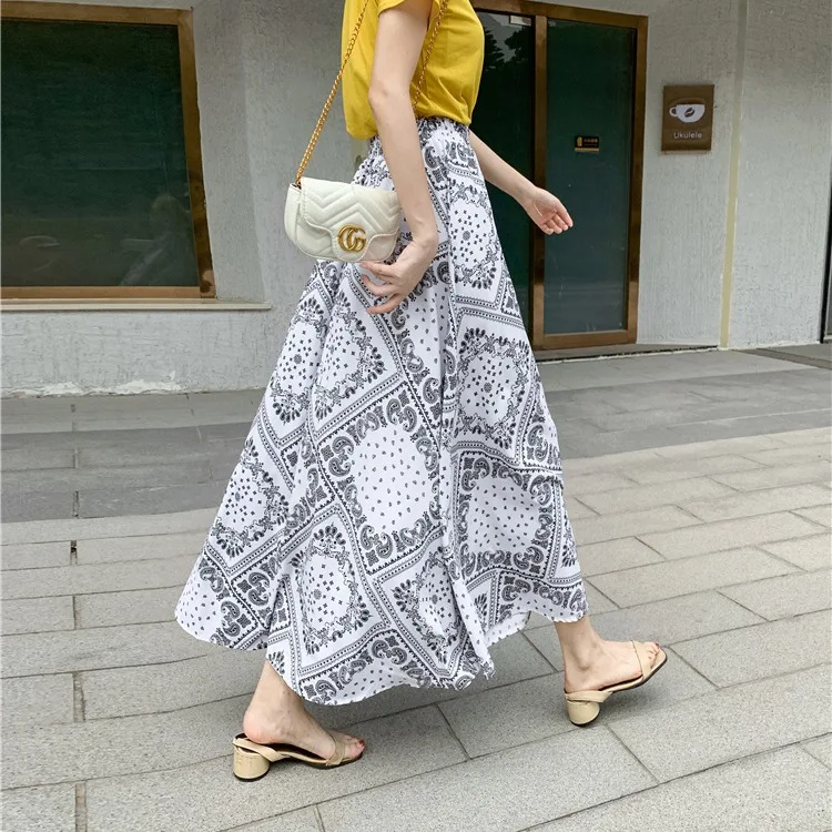 Title 7, Retro Fashion Ethnic Big Swing A-line Skirt for...