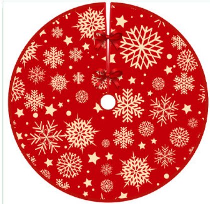 Christmas Decorative Creative Cute Printing Tree Skirt adds festive charm to your home, easy to install, creates a warm — photo 4