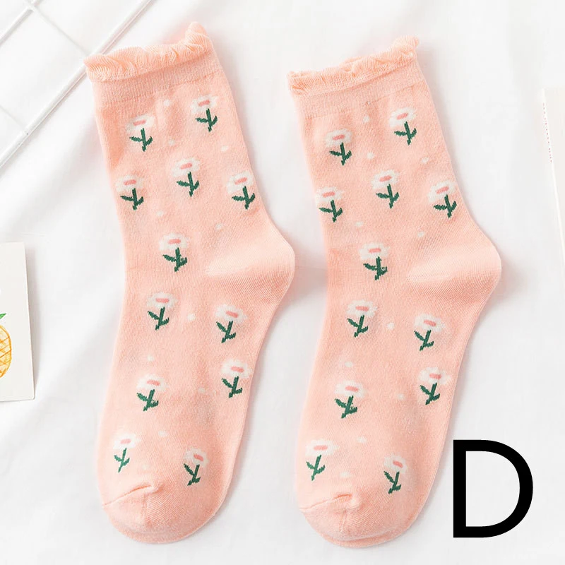 Title 5, Tube-sokken voor dames Leuke Japanse Flower Uni...