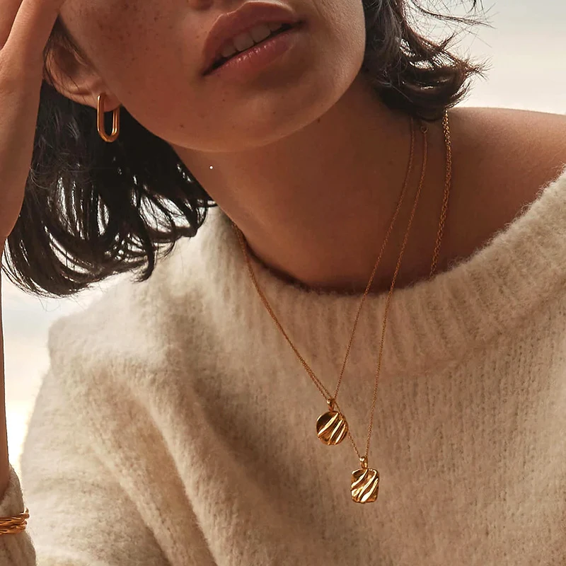Colar de prata esterlina irregular feminino, temperamental e elegante para realçar a clavícula, perfeito para moda e estilo. — foto 16