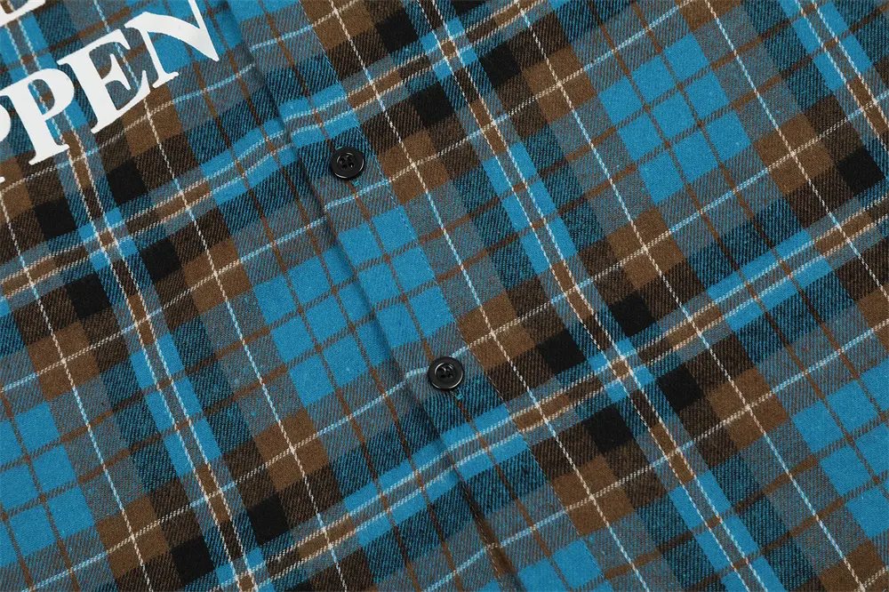 Casaco Camisa Xadrez American Retro Solto Primavera Outono Feminino Oversized Confortável e Estiloso Perfeito para o Dia a Dia — foto 6