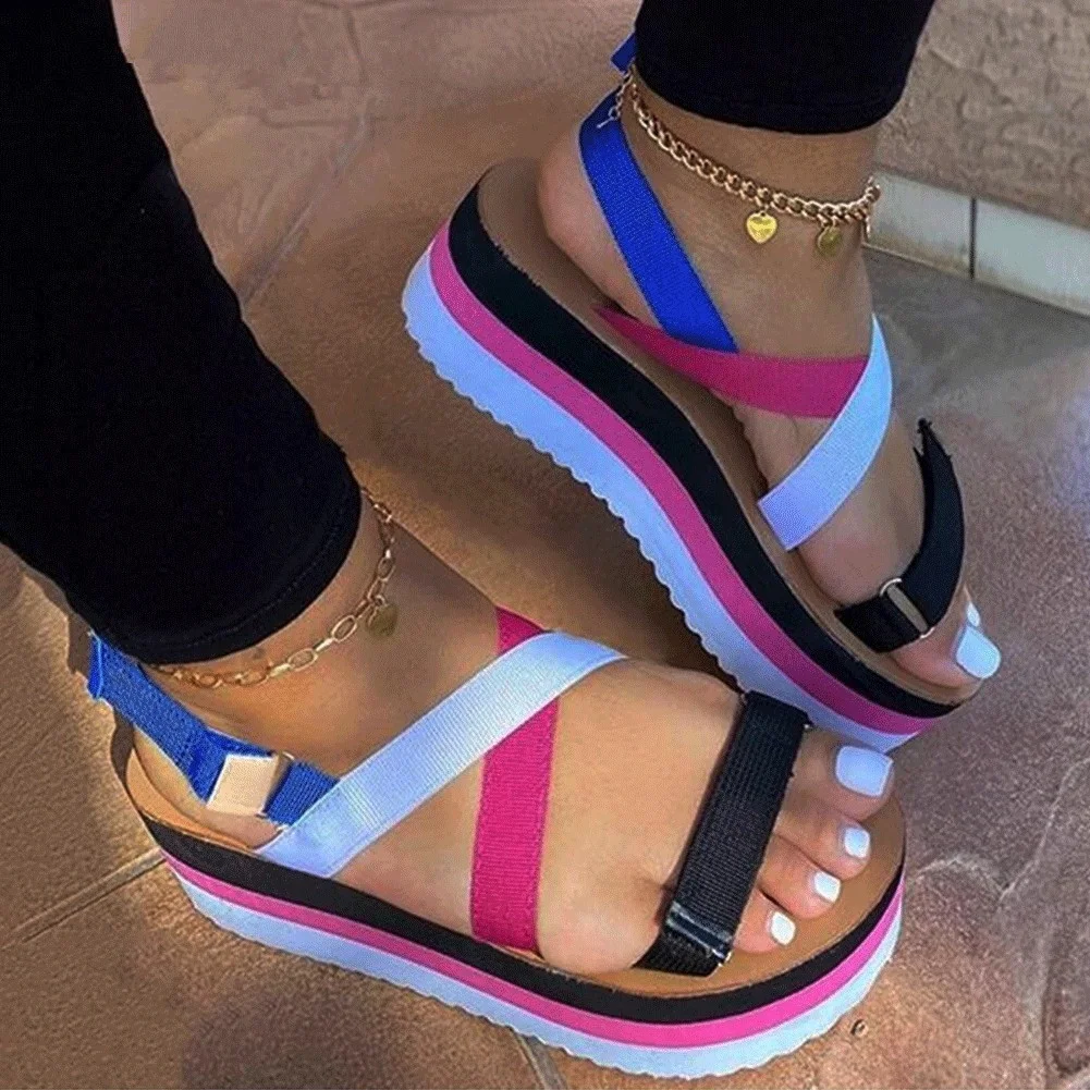 Title 3, Colorful platform sandals for women perfect for...