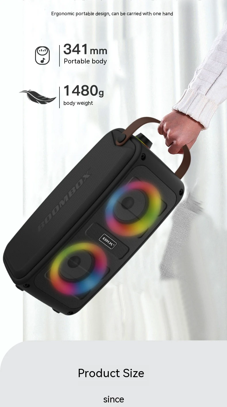Portable Bluetooth Speaker Color Light Experience wireless music with vibrant lights for parties and relaxing atmosphere — photo 3