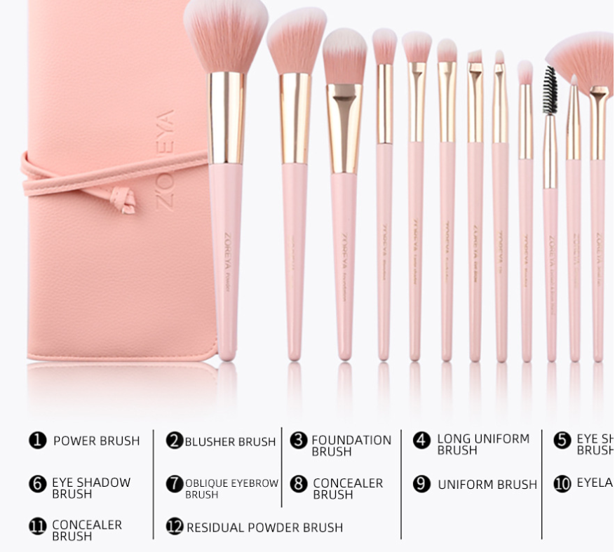 Title 3, Makeup Brush Set 12 Tip Tail Handle, perfect fo...