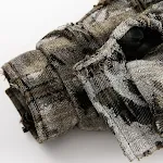 Men's Faux Fur Collar Cotton-padded Coat with Tie-dyed and Distressed Design. Warm and stylish winter coat for ultimate — photo 1