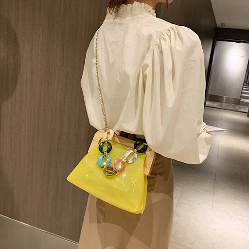 Title 17, Fashion Transparent Portable Bucket Chain Messe...