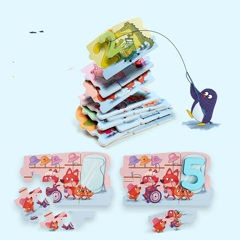 Quebra-cabeça de Números e Letras de Madeira para Bebês Brinquedos Educativos Infantis Estimula Aprendizado e Desenvolve Habilidades Motoras — foto 4