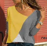 Contrast round neck T-shirt, comfortable and versatile for everyday wear. Stylish design perfect for casual looks. A war — photo 6