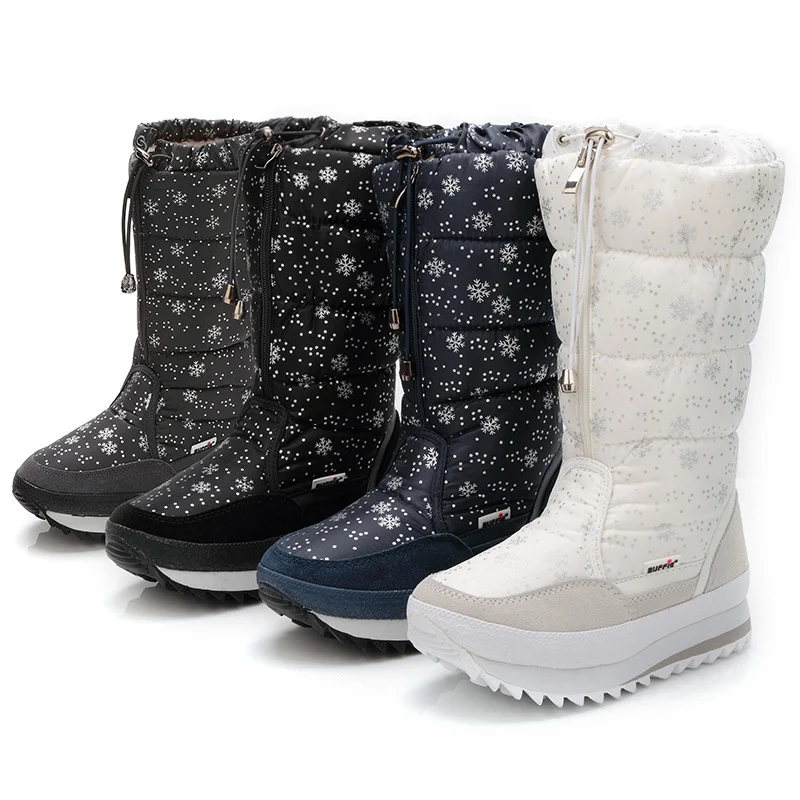 Snowflake high boots thick super soft fluffy snow boots offer superior warmth and comfort for your feet in cold snowy we — photo 4