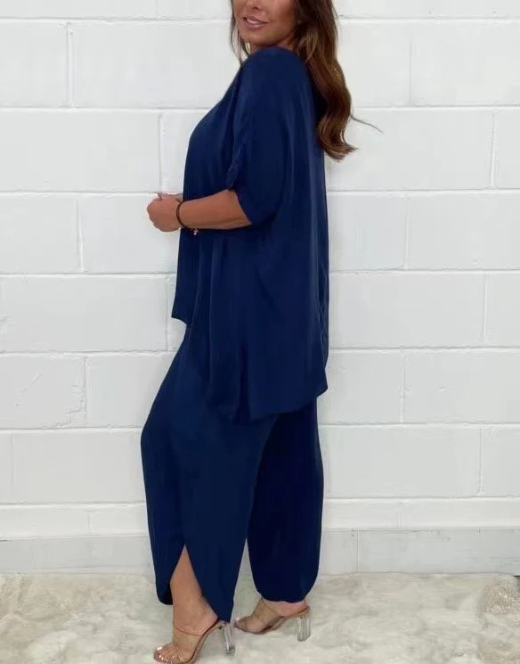 Conjunto Feminino Casual Solto Plus Size Moda para Mulheres Conforto e Estilo Descontraído Ideal para Uso Diário e Ocasiões Informais — foto 3