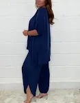 Conjunto Feminino Casual Solto Plus Size Moda para Mulheres Conforto e Estilo Descontraído Ideal para Uso Diário e Ocasiões Informais — foto 3
