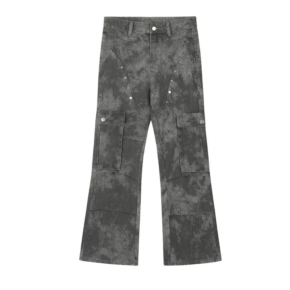 Title 2, Heren workwear bootcut broek met meerdere zakke...