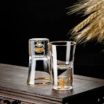 Small Crystal Glass One-shot Cup Divider Gold Foil Liquor Cup. Enjoy your favorite liquors in style with this elegant an — photo 12