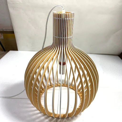 Title 6, Nordic Birdcage Chandelier Solid Wood, Retro De...