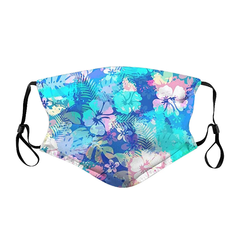 Title 6, 3 peças de máscara facial floral transparente p...