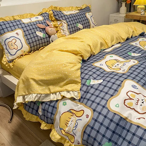 Title 7, Completo letto principessa per ragazze, 4 pezzi...