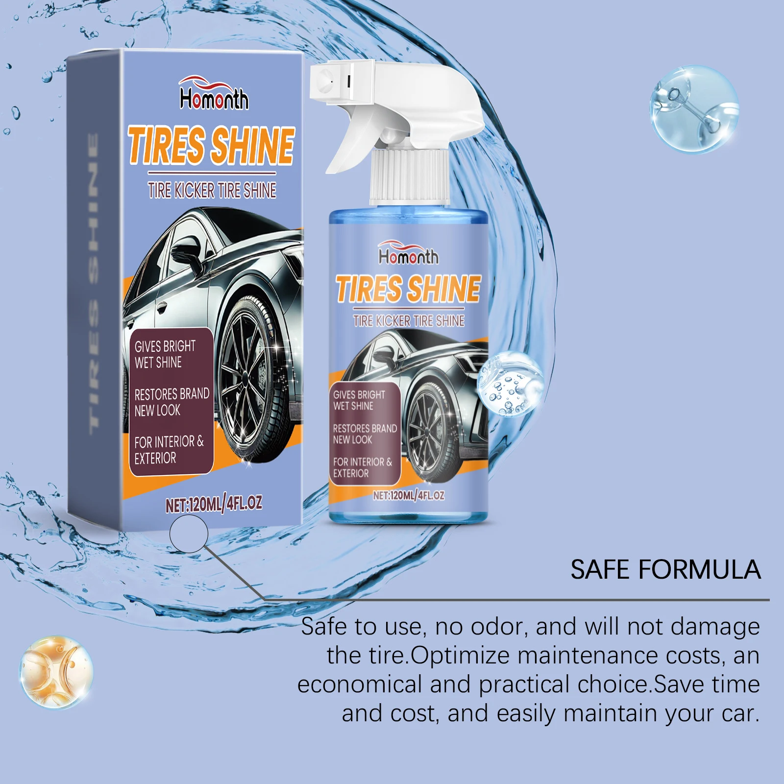 Title 4, Waterproof Car Tire Retreading Spray Restores T...