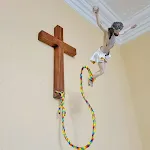 Cross Bungee Jesus Black