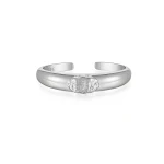 Anel de prata S925 esterlina minimalista e versátil, personalizado. Design moderno e elegante para uso diário. Perfeito para presentear. — foto 11