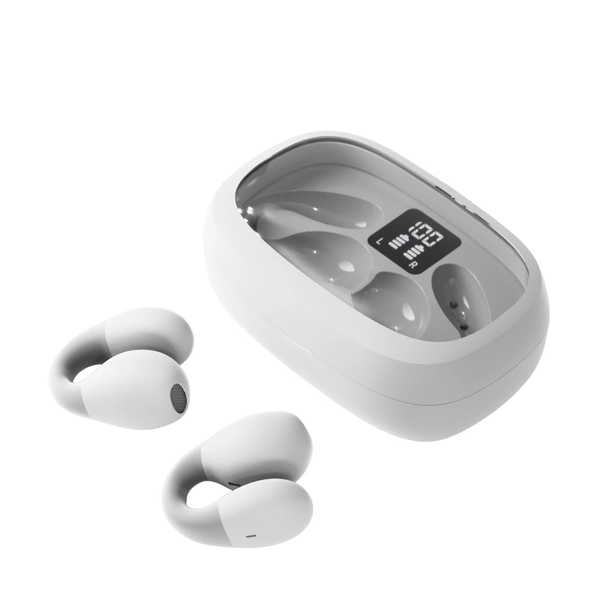 Fone de ouvido acústico holográfico clip-on Desfrute de áudio imersivo sem fio e design leve para uma experiência sonora superior e conforto excepcional. — foto 5
