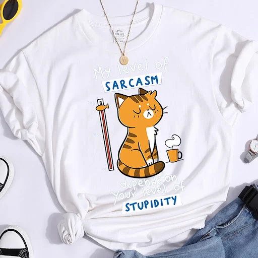 Title 5, Patroon T-shirt Modieus Bedrukt Modieus Los T-s...