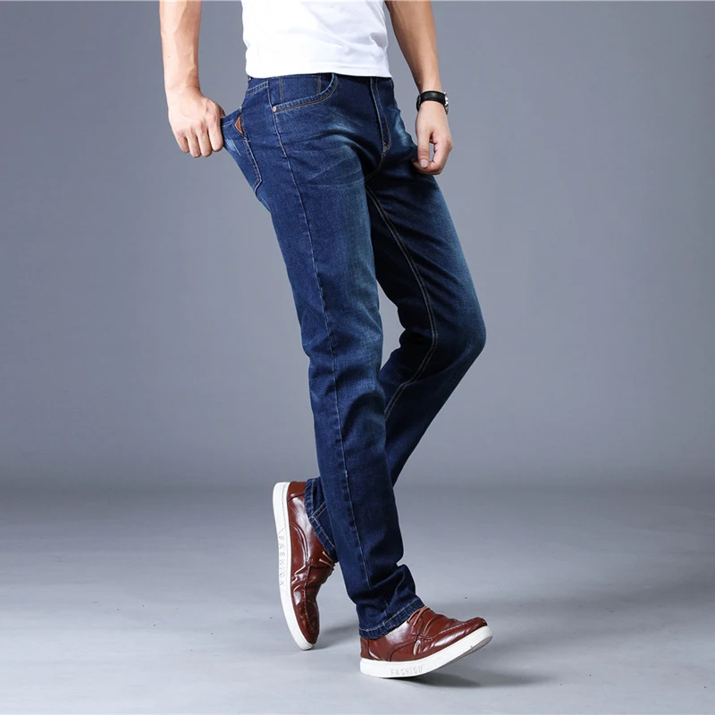 Men's Slim Fit Jeans Straight Leg Stretch Trousers Comfortable and Stylish Perfect for Everyday Wear and a Modern Look. — photo 4