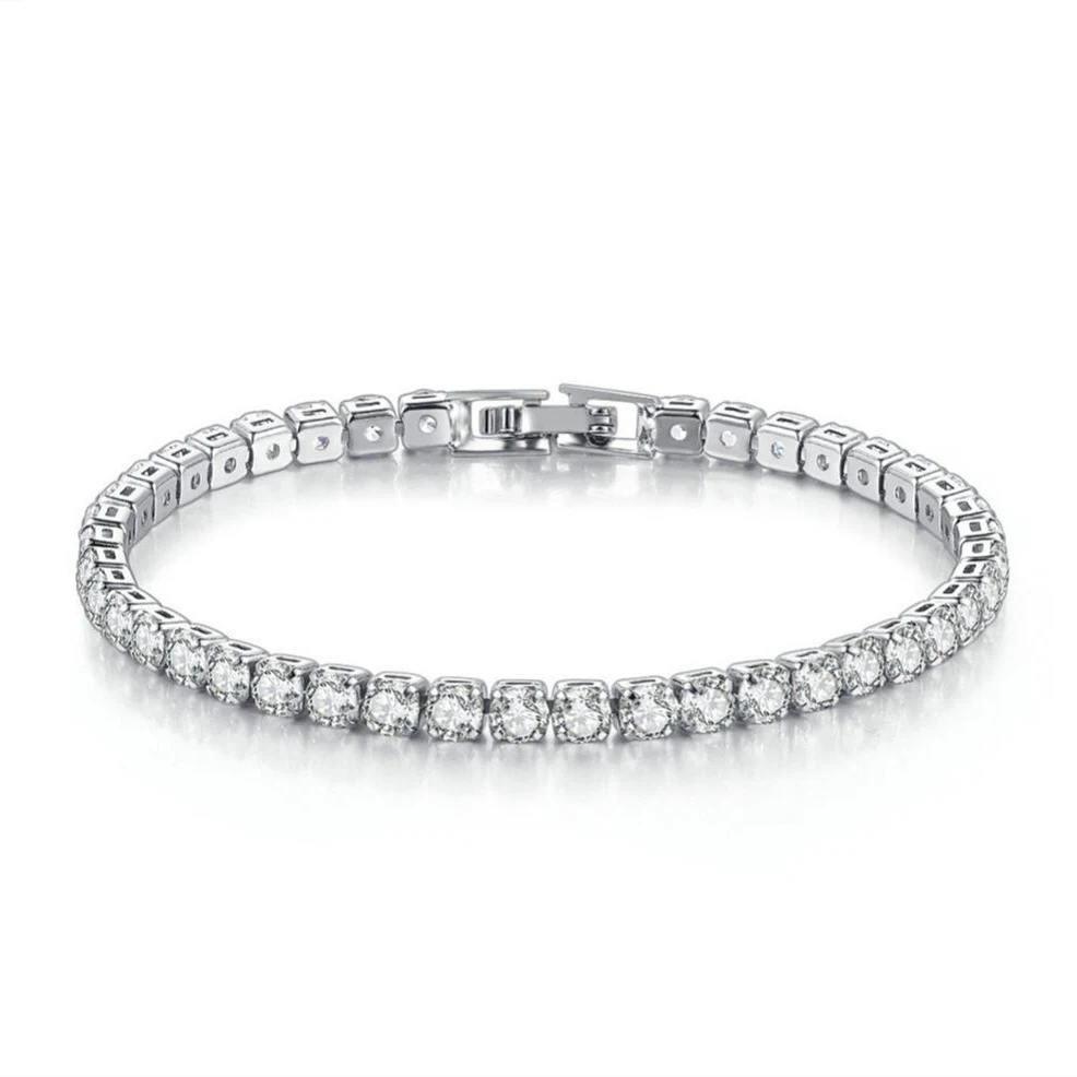 Pulseira de zircônia e tornozeleira com zircônia. Pulseira simples para mulheres. Adicione um toque de brilho e sofisticação ao seu visual. — foto 5