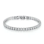 Pulseira de zircônia e tornozeleira com zircônia. Pulseira simples para mulheres. Adicione um toque de brilho e sofisticação ao seu visual. — foto 5