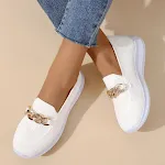 Scarpe da donna slip-on grandi, in mesh traspirante, con tacco basso, tessuto volante, leggere e perfette per l'estate. — foto 9