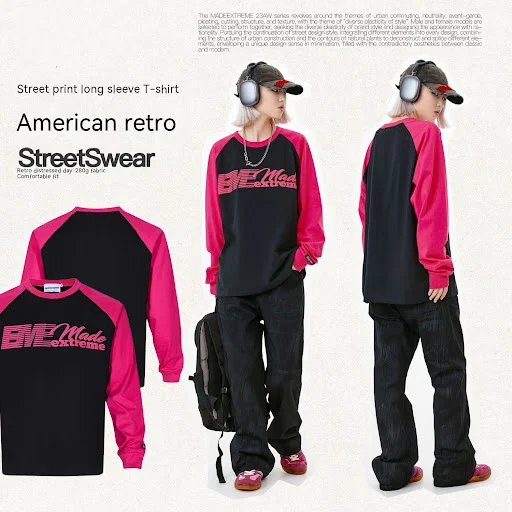 Title 6, American Street Basic Multicolor bedrucktes Rag...